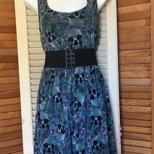 Torrid Blue rose skull dress *make an offer*